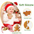 0-6 6-12 NCVI Christmas Teether, Baby Teething Toys for Months, My First Christmas Silicone Chew Toys, First Christmas