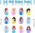12 Uiseba PCS Princess Prefilled Easter Eggs, Easter Basket Stuffer,Hunt Gifts for Kids, Classroom Prize and Party