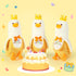 PEACH CAT Banana Duck Plush Pillow, 12" Stuffed Animal with Birthday Party Crown for Kids