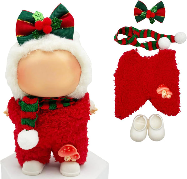 Cifudec Christmas Clothes Outfit Set for 17cm Dolls(NO Doll) with Accessories Suit Cute