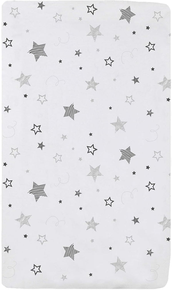 TL Care Printed 100% Cotton Knit Fitted Cradle/Bassinet Sheet 18" x 36" - Compatible with Mika Micky Bassinet, Soft
