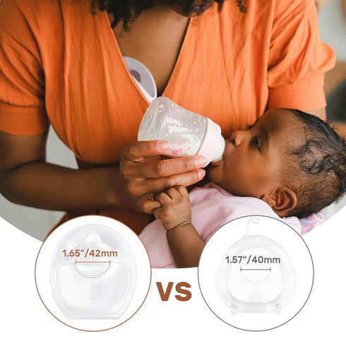 70ml NCVI Silicone Breast Milk Collector for Breastfeeding, Wearable Breast Shells for Night Use, Slim Detachable
