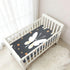 Bseiialft 52 28 White Butterflies Flowers Crib Sheets for Boys Girls Soft and Breathable Cotton Baby Sheets