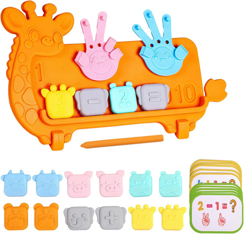 3-5,Number Counting 3-5 DOCEPERT Preschool Learning Toys,Upgraded Silicone Montessori Educational Math Manipulatives