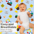 100% 28in 52in, Everyday Kids Baby Boy Fitted Crib Sheet, Under Construction, Soft Breathable Microfiber Baby Sheet