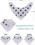 Giftty Baby Teething Bibs, 5-Pack Bandana Bibs with Teether, BPA-Free Cotton Drool Bib for Boys and Girls (Aqua)