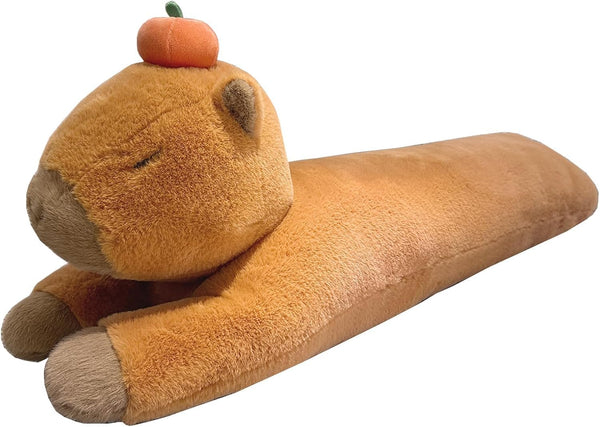 Hofun4U Capybara Plush Pillow, Long Body Stuffed Animal with Persimmon Plush, 47 inch