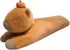 Hofun4U Capybara Plush Pillow, Long Body Stuffed Animal with Persimmon Plush, 47 inch