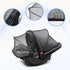 Cheermomo 2-Way Car Seat Canopy, Baby Car Seat Cover, Mosquito Net with Zipper - Breathable Mesh Infant Bug Net