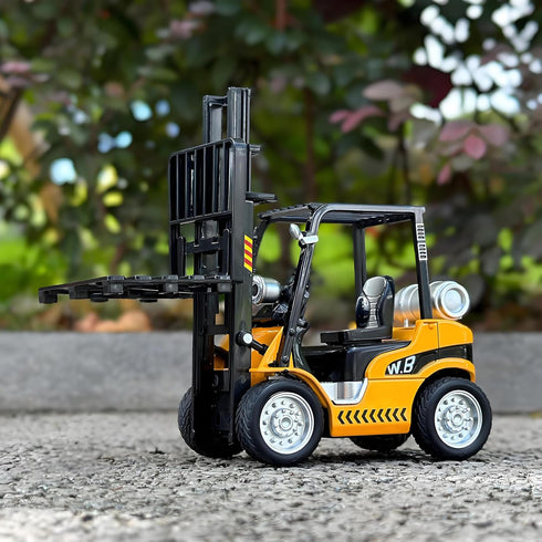 NOVAFUSION 3 Forklift Toys for Kids Construction Truck Forklift,Metal DieCast Forklift Toy,Pull Back Fork Lift Toy