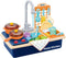 PowerTRC Play Sink with Running Water Toddler Kitchen Playset w/Working Faucet, Stove,