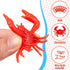 50 Lewtemi Pcs Mini Red Crab/Crawfish Toy Soft TPR Rubber Fake Crab Models Lifelike Crawfish Decorations for Early