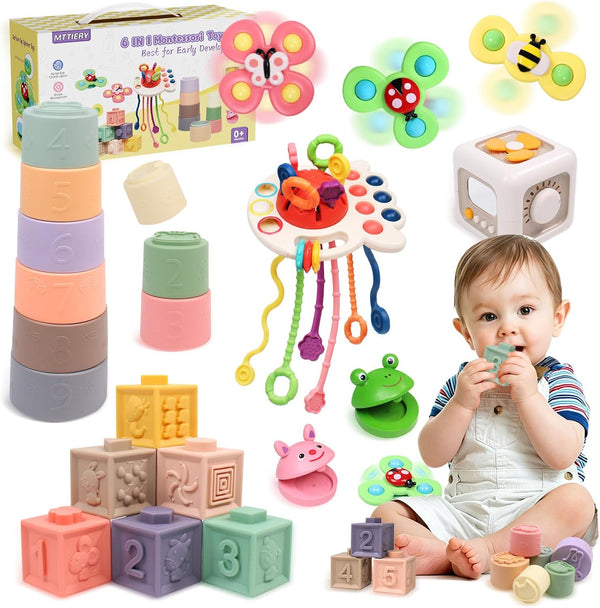 Baby Toys 6-12 Months, 6 in 1 Montessori Toys for Toddlers 1-3,
