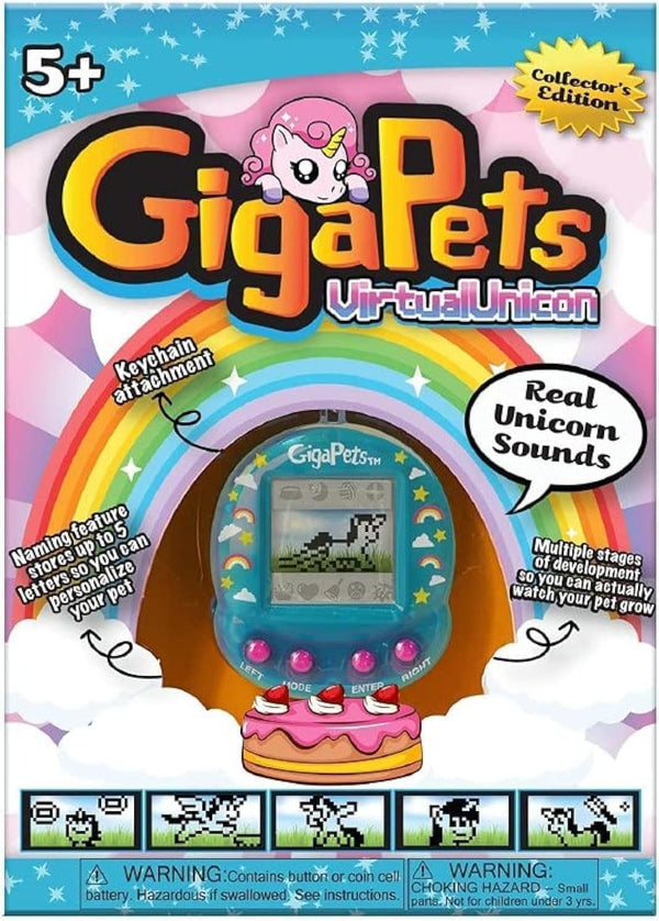 Giga Pets Angelic Unicorn Digital Pet Interactive Toy - Upgraded Collector’s Edition with 100+ Animations