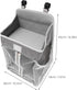 Beaupretty Hanging Nursery Organizer Bedside Storage Bag Diaper Caddy Tote with Multiple Pockets Gray Fabric for Crib