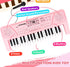 37 3/4/5/6 M SANMERSEN Kids Piano Keyboard with Microphone Keys Portable Electronic Keyboards for Beginners Musical Toy