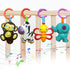 Baby Toys, Cartoon Animal Hanging Rattle Toys, Handbells Baby Rattles, 4 Pack for Infant Travel Stroller