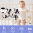 XIXILAND Black and White Musical Car Seat Toys - High Contrast Infant Stroller Toys for Newborns 0-6 Months