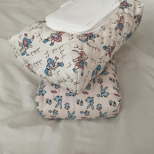 FeiYeup Baby Wipes Dispenser Quilted Wipe Holder Wipes Case Printed Pattern Wipes Box Keep Wipes Wet Wipe Container