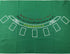 36" 72" Blackjack Table Top Felt Layout - x Rectangle Las Vegas Style Green Casino Poker Table Cover Mat, Great
