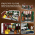 Coffee House Building Set with LED Light, 1589 PCS City Cafe Shop Block Toy for Ages 10 and Up