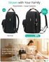 Backpack (26-36L) Qualyphant Extra Large Diaper Bag for Two Kids Twins - Expandable Baby Bag for Mom Girls Boys, Dual