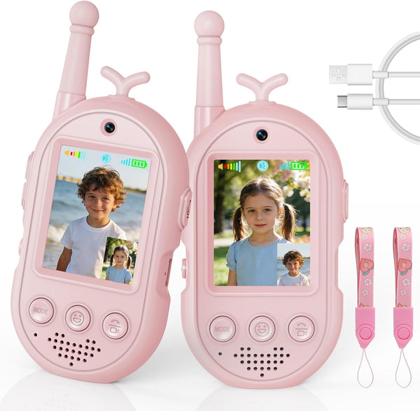 Trigowalt Video Walkie Talkies for Kids Toys - 2 Pack Rechargeable Walkie Talkie