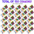 Packs, 25 Sets 6 Packs 150 Packs ArtCreativity Bulk Crayon of Total Crayons Bulk Non-Toxic Individual for Kids