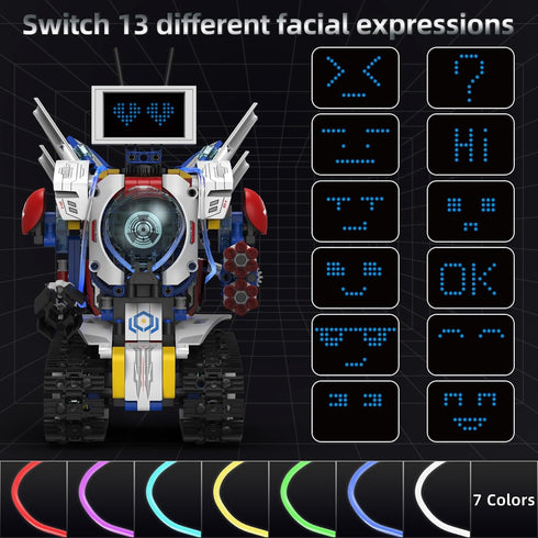 5 1 8-12,Remote Programmable (603 in Robot for Kids Ages Control & APP Robotics, Eye Coding Toys-DIY Building Science