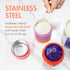 Boon Triful Baby Formula Dispenser On The Go - Insulated Stainless Steel Formula Containers with Stacking Design - Baby