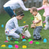 Giaueoa 12 Pcs Prefilled Easter Eggs with Pull-Back Engineering Vehicles Plastic Easter Eggs Filled Cars Toy for Easter