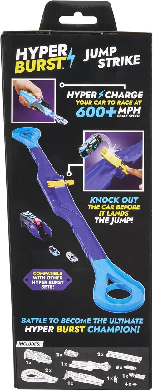 Playset 600+ Hyper Burst Jump Strike | Race and Battle! | Customizable Race Track & Micro Scale Cars | Over MPH Scale