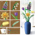 MEIEST Set,Creative Mini Building Blocks Flower Bouquet DIY Unique Decoration Home,Flowers Botanical Collection