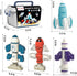 3-5, 33 Playset DIY Magnetic Robot Building Toy for Kids PCS STEM Stacking with Storage Box, Rocket Robot Creative Kit