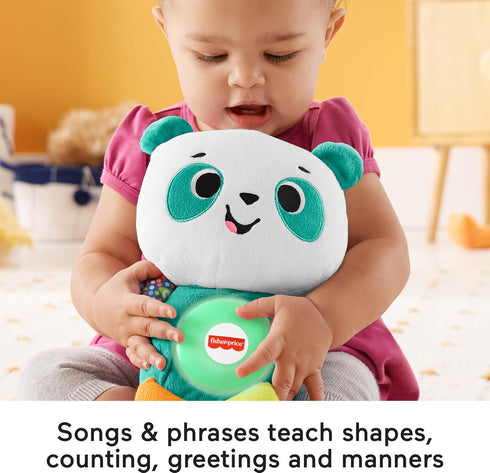 Fisher-Price Linkimals Play Together Panda Plush Baby Learning Toy for Ages 9+ Months, Compatible with Linkimals