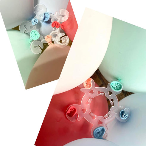 40 PCS Flower-Shaped Balloon Clips and 40PCS “H” Shaped Balloon Connectors for Arch, Column Stand, and Balloon Flowers