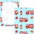 CZXW 52" 28" Fire Trucks Pattern Crib Sheets Fitted x Natural Cotton Soft & Breathable for Baby Crib Mattress