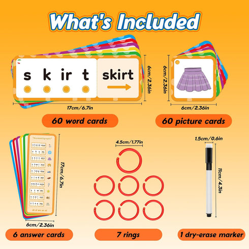 Blends & Digraphs Cards, Phonics Games for Toddlers Kids, Learn to Read, Spelling Reading Learning Activities