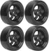 VBESTLIFE 4Pcs RC Rubber Tires, 63mm Antiskid Drift Tyres Wheel Rims for D12 1/10 RC Car Accessories