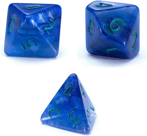 Gake Keeper Games Sui Generis Dice - Astral Dragon Indigo 7 pc Resin Dice Set