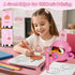 100 12 3 4 5 6 7 8 Peledic Drawing Robot Toy for Kids with Word Cards & Color Pens, Voice Interactive Educational