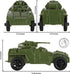 TimMee RECON PATROL Armored Cars, OD Green Plastic Army Men Scout Vehicles