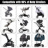 YBEATY 8pcs Stroller Hook Universal Stroller Clips and Hooks Adjustable Strollers Carabiner Clip Multifunctional