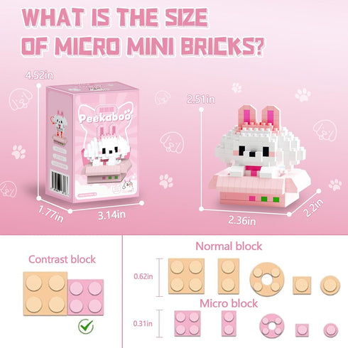6 Pack Set, 1990PCS 14+ HIGH GODO Animals Dog Party Favors Building Cute Animals for Goodie Bag Stuffers, Party Favors