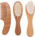 CHILDWEET Hair Brush and Comb Set for Infants, Soft Wool Bristles, Beech