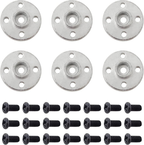 Honbay 6PCS Metal Servo Arms Horn Aluminum Round 25T Standard Servo Disc with