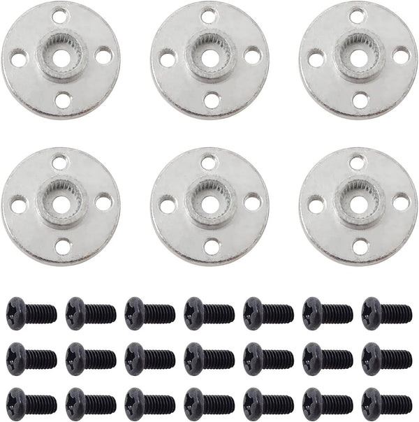 Honbay 6PCS Metal Servo Arms Horn Aluminum Round 25T Standard Servo Disc with