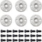 Honbay 6PCS Metal Servo Arms Horn Aluminum Round 25T Standard Servo Disc with