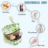 PYBUG Leaves Round Pacifier Storage Case, Polyester & TPU Lined with Hook Buckle, Pacifier Container Box for Baby