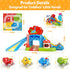 1 2 Set 4 12-18 1st 1-2, Toddler Toys for Year Old Boy Gifts - Educational Dinosaur Slide with Color/Number Push Cars
